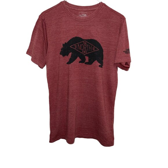 0841 The North Face Graphic Bear Short Sleeve Tee Burnt Orange - Picture 1 of 2